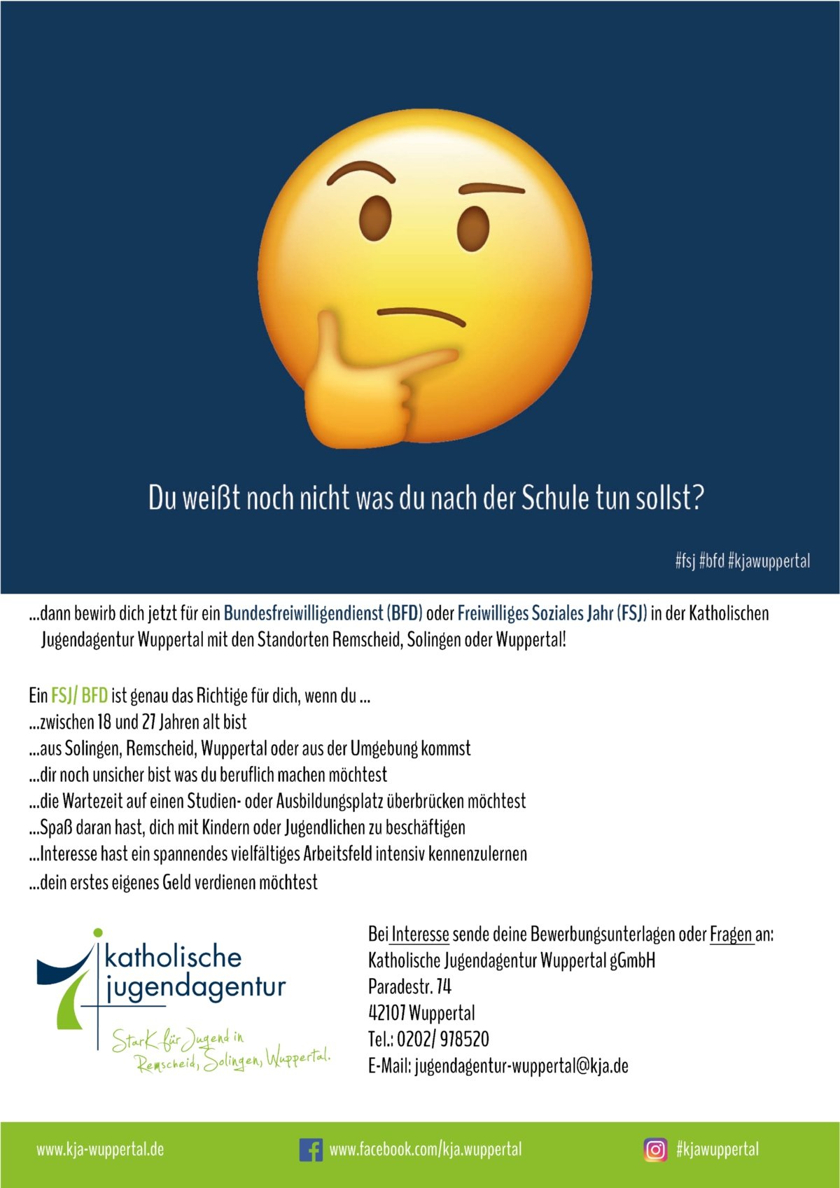 Plakat BDF FSJ gesucht